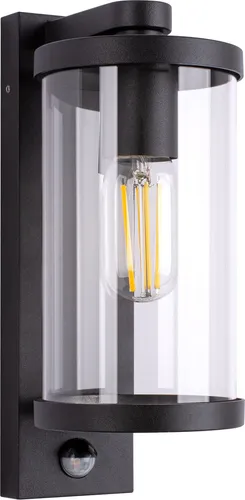 max K O M F O R T Außenwandleuchte mit Bewegungsmelder E27 - Moderne Wandlampe aus Aluminium mit IP44 Schutz, ausgestattet mit Bewegungsmelder für optimale Sicherheit und Energieeffizienz.