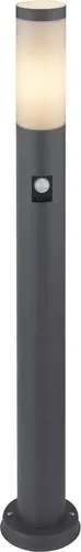 Gartenlampe mit Bewegungsmelder anthrazit - Edelstahl Gartenstehlampe mit IP44 Schutz, 3 Sensoreinstellungen für individuelle Anpassung und energieeffiziente Beleuchtung. Ideal für Sicherheit im Außenbereich.