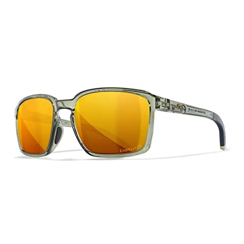 Wiley X WX Alfa Sonnenbrille Herren - Sportsonnenbrillen für Herren mit 100% UVA/UVB-Schutz, polarisierten Gläsern für optimale Sicht und abnehmbarem Seitenschutz für rutschsicheren Tragekomfort.