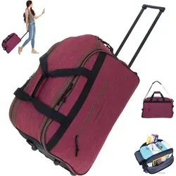 ELEPHANT Travel Weekender Duffle Trolley 55 cm - Koffer für Kurzreisen, 45 Liter Stauraum, praktisch mit leisen Vollgummirädern und abnehmbarem Schultergurt. Ideal für Flugzeug, Bahn oder Auto.