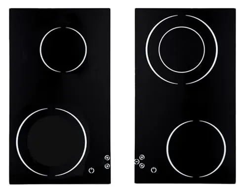 Michelino 2-tlg. Kochfeld-Abdeckplatte 52 x 30 cm Glas-Herdabdeckplatte Herdabdeckung Herd-Abdeckung (Kochfeld-Optik)