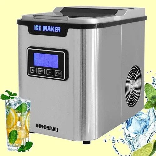 DIGITALER EDELSTAHL EISWÜRFELBEREITER mit LCD DISPLAY Silonax SYNTROX