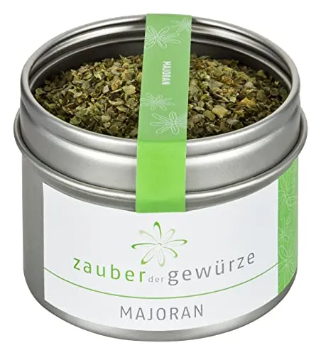 Zauber der Gewürze Majoran, getrocknet und gerebelt, Spitzenqualität in wiederverschließbarer Aroma-Dose, 10 g