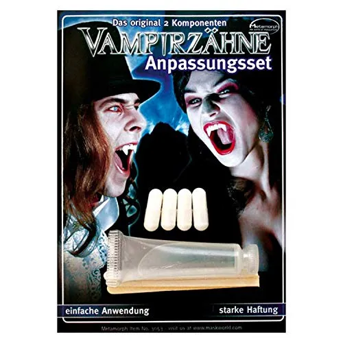 Maskworld Anpassungsset für Vampir Zähne - Nachfüll-Pack 2-Komponenten Abdruckmasse - ideal für Halloween, Karneval, Fantasy oder Motto-Party