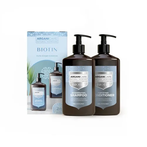 Arganicare Kosmetik-Set Biotin Set - Schminksets mit Biotin, fördert gesunde Haut und glänzendes Haar für einen strahlenden Look.