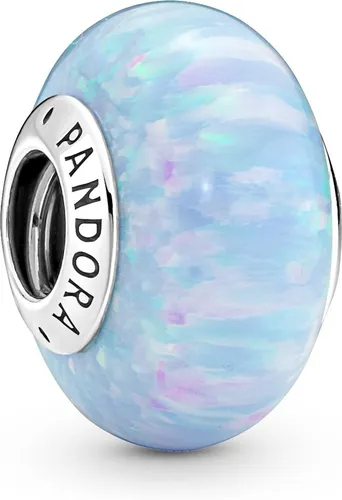 PANDORA Element 791691C01 ozeanblauer Murano Charm - Charm aus 925er Sterlingsilber, inspiriert vom Sommer, ideal für individuelle Armbänder und ein Blickfang für jede Schmuckkollektion.