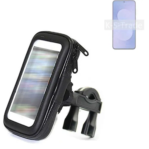 Fahrradhalterung für Samsung Galaxy S25 FE - Universelle Lenkstangenhalterung - Praktische Halterung für Ihr Samsung Galaxy S25 FE, ideal für Fahrräder, E-Bikes und BMX. Spritzwassergeschützt und sicher am Lenker befestigt, sorgt sie für eine einfache Nutzung während der Fahrt.