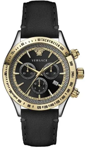 Versace VEV700219 Chrono Signature 44mm - Armbanduhren mit elegantem Design und funktionalem Chronographen, wasserdicht bis 5 ATM, ideal für stilbewusste Männer.