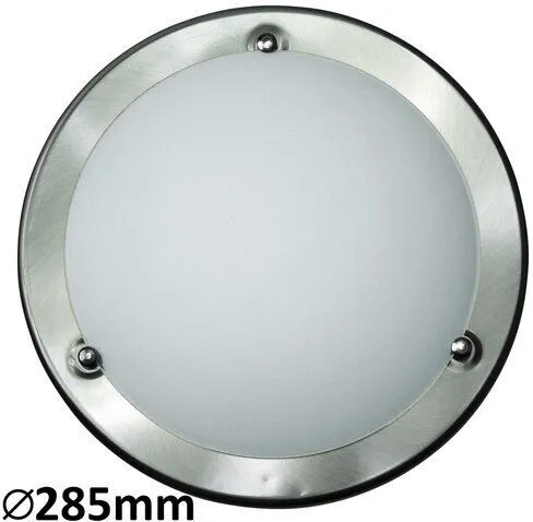 Deckenleuchte 1x60W/E27 IP20 Weiß Chrom Matt Klassisch