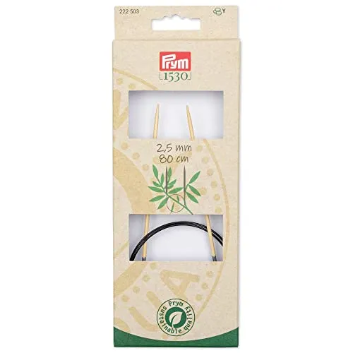 Prym 222503 Rundstricknadel Prym 1530, Bambus, 80cm, 2,5mm von Prym