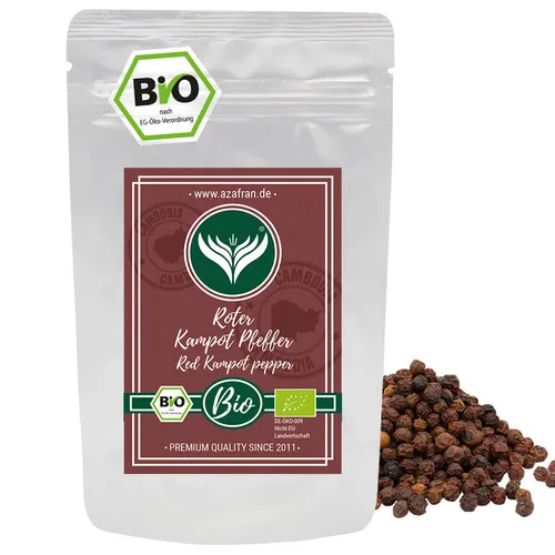 BIO roter Kampot Pfeffer ganz 100g