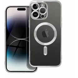 MagSafe Hülle mit Kameraschutz iPhone 15 Pro Silber