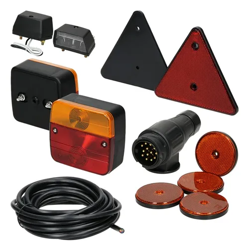 12tlg Anhängerbeleuchtung Set mit Rückleuchten