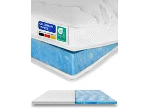AM Qualitätsmatratzen Premium Gelschaum-Topper 80x200 cm - Hochwertiger Matratzentopper mit 6 cm Höhe, optimaler Druckentlastung und atmungsaktivem Gelschaum für erholsamen Schlaf. 30 Nächte risikolos testen!