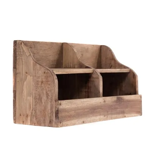 DESIGN DELIGHTS WANDREGAL Storage 40 aus Mahagoni Holz - Schweberegal aus handgefertigtem Mahagoni Holz mit 2 Fächern, ideal für Küche, Flur oder Badezimmer. Jedes Stück ist ein einzigartiges Unikat mit warmem Charme und praktischem Stauraum.