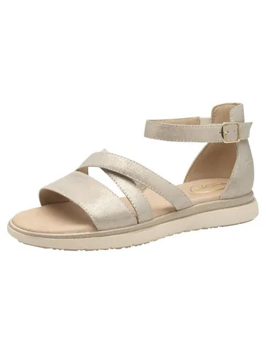 Tamaris COMFORT Sandale - Damen Wanderschuhe aus hochwertigem Leder in beige mit praktischem Klettverschluss für optimalen Tragekomfort.