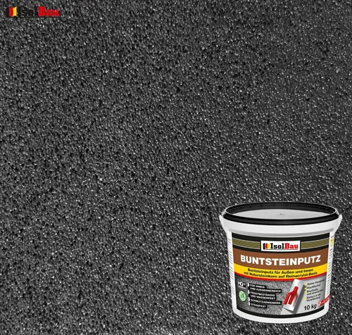 Mosaikputz Buntsteinputz BP 100 (Anthrazit) 10 kg Fertigputz Sockelputz