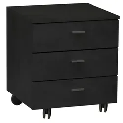 Mäusbacher Rollcontainer Mister Office 2.0 in Holzoptik Schwarz