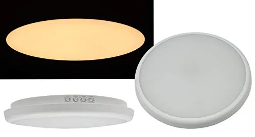 LED Deckenleuchte CHILITEC SALAO 16 W mit HF-Sensor - Flache LED Deckenleuchte mit integriertem HF-Bewegungsmelder, ideal für Innen- und Außenbereiche. IP54 Schutzklasse, einstellbare Dämmerungsschaltschwelle und Nachtlichtfunktion.