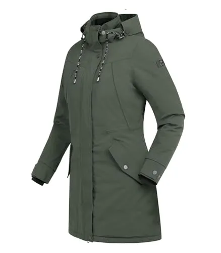 ELT Winter-Performance-Reitparka Ontario, dunkeloliv, XL - Funktionsjacke für Reiter, wasserdicht und atmungsaktiv mit 5.000mm Wassersäule, ideal für kalte Tage im Sattel.