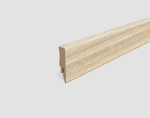 EGGER Sockelleiste Eiche hellbraun L323, L: 240 cm, H: 5.8 cm, 1-St., 2,40m, neues kubisches Profil, passend zu Fußboden Parkett Eiche