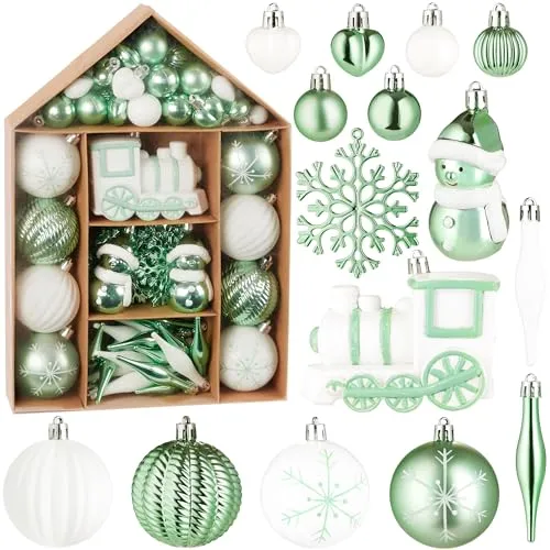 BRUBAKER 70 Stück Christbaumschmuck