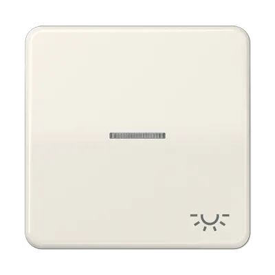 Jung CD590KO5L Wippe mit Lichtleiter, Symbol Licht, Duroplast, Serie CD, weiß