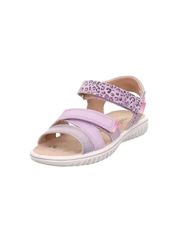 Superfit Sandale SPARKLE - Lila Leder, Größe 33, Weite Mittel - Die modische Sandale SPARKLE vereint Komfort und Stil. Mit weichem Leder und funkelnden Details bietet sie einen perfekten Sitz und Flexibilität, ideal für den täglichen Einsatz.