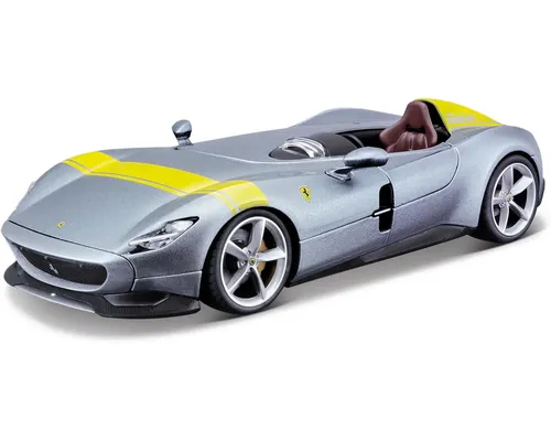 Bburago 18-36912 - Ferrari Monza SP1 Signature Edition (1:43) - Modellfahrzeuge - Exquisites Bburago Modellauto in Silber, Maßstab 1:43, das den Beginn der ikonischen Ferrari 'Icona'-Serie markiert.