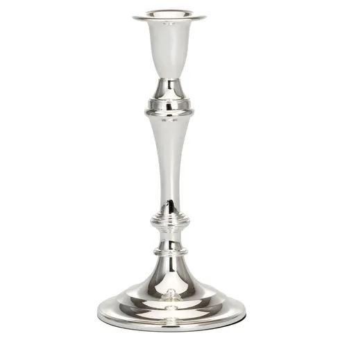 Kerzenleuchter 21 cm versilbert Kerzenhalter 1 Stabkerze - Kerzenständer silber