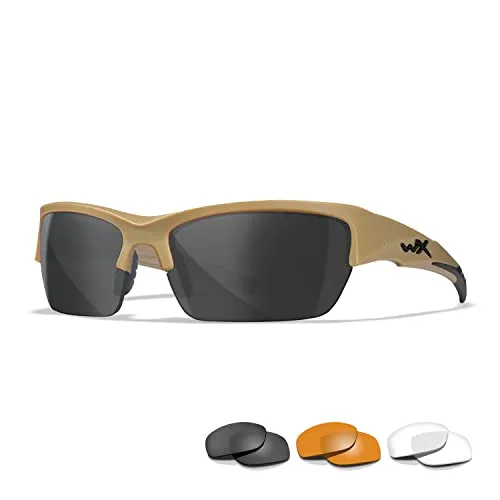 Wiley X WX Valor Sportsbrille für Herren - Sportbrillen für Outdoor-Aktivitäten mit rutschfestem Komfort, 100% UV-Schutz und austauschbaren Gläsern für optimale Sicht bei allen Lichtverhältnissen.