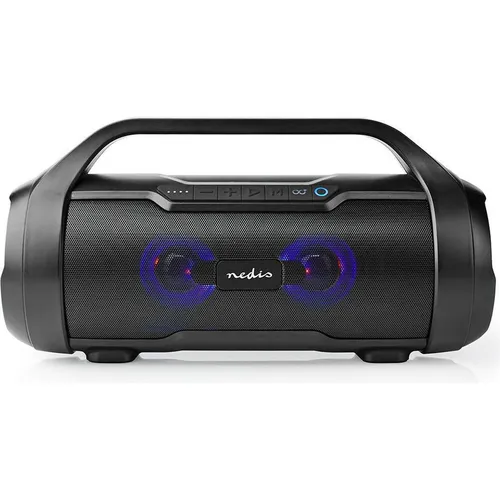 Nedis Party SPBB310BK Ghettoblaster - Lautsprecher mit 18 Watt Leistung, ideal für Partys und Outdoor-Events, kompakt und tragbar in elegantem Schwarz.