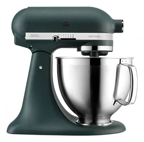 KitchenAid Artisan Küchenmaschine 4,8L 5KSM185 Pebbled Palm - Küchenmaschine mit 4,8-L-Edelstahlschüssel und praktischem Zubehör. Ideal für kreative Koch- und Backprojekte, inklusive 5 Jahre Garantie!