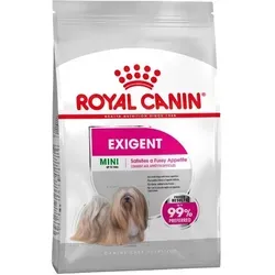 Royal Canin Mini Exigent 3kg - Hundefutter für wählerische Hunde - Spezialfutter für kleine Rassen bis 10 kg, hohe Akzeptanz durch besondere Kroketten und unterstützt die Zahnsteinprophylaxe, mit EPA/DHA für ein glänzendes Fell.