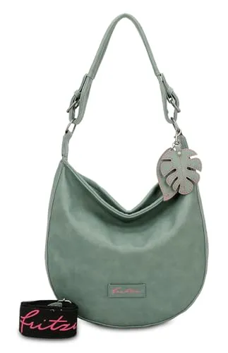 Fritzi aus Preußen Schultertasche Eco - Stilvolle Hobo Bag - Schultertasche aus recycelten Materialien, geräumiges Hauptfach und abnehmbarer, verstellbarer Schulterriemen für optimalen Tragekomfort. Ideal für den Alltag!