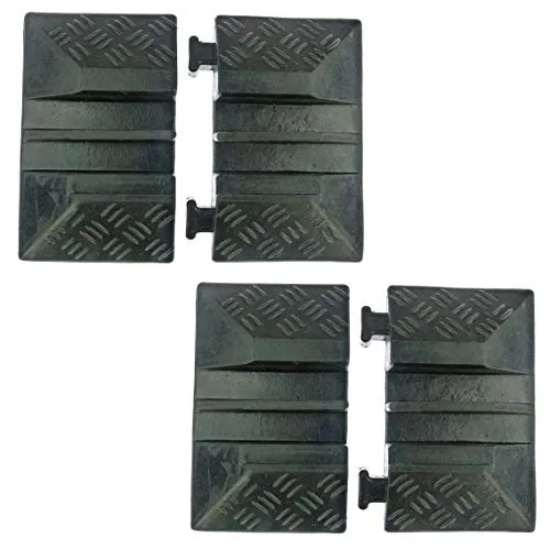 Kanal Kabelbrücke Kabelschutz ECO / 45° Bögen/Endstücke/Schlauchbrücke Kabelkanal für PKW & LKW (4 Endstücke) 2