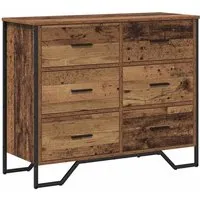 vidaXL Kommode aus Altholz 91 x 35,5 x 74,5 cm