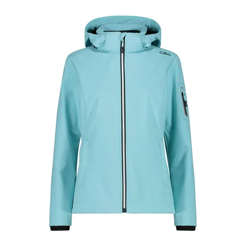 CMP Damen Softshell Hoodie Jacke, acqua, 34