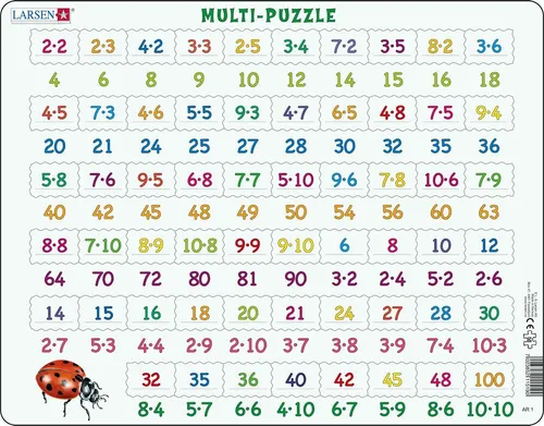 Larsen Puzzle Multiplikationsaufgaben 58 tlg. von Larsen