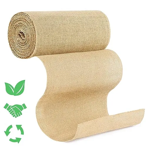 Rustikaler Jute Tischläufer - Jute läufer Breit 15M x 30CM- Hochwertiger natürlicher Jutestoff - Vielseitig & Anpassbar - Perfekt für Hochzeiten, Partys und Wohnkultur