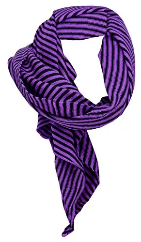 TigerTie Halstuch in lila schwarz gestreift - Halstüchgröße 90 x 90 cm