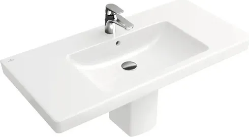 Villeroy & Boch Wandwaschtisch „Subway 2.0“ 800 mm - Waschbecken aus hochwertigem Sanitärporzellan, ideal für moderne Badezimmer. Mit mittigem Hahnloch und Überlauf für optimale Funktionalität.
