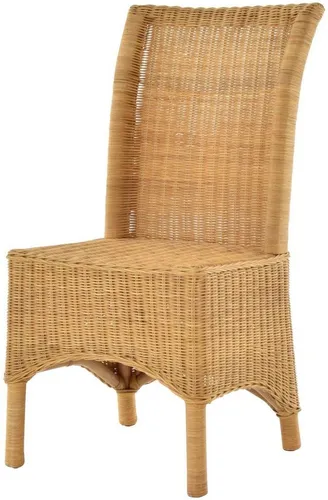 Krines Home Rattan Esszimmerstuhl mit hoher Rückenlehne in gelb von Krines Home