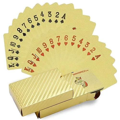 CCLIFE Spielkarten 2 Decks Pokerkarten Playing Cards Profi Poker Wasserdichtes Plastik