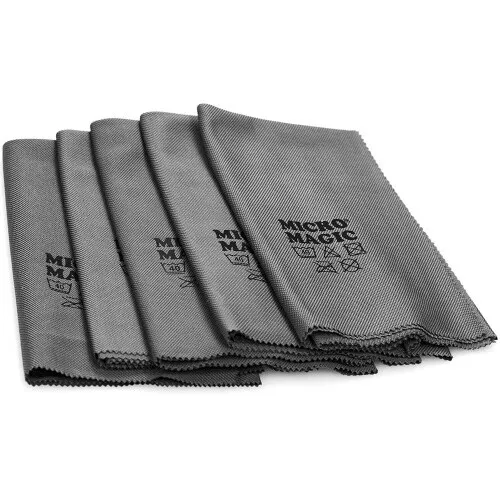 Glas- & Poliertücher (Anthrazit), 5tlg.