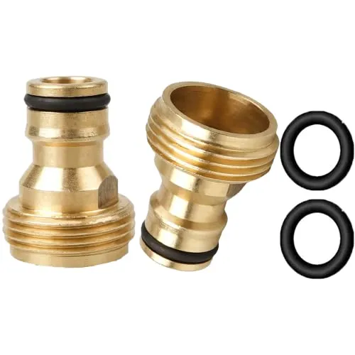 Wasserhahn Stecker, Gartenschlauch Schnellverbinder, 3/4 Zoll Messing männliche Gewindeschlauch Düse Quick Connect Adapter, Fitting Wasser Stecker für Küche