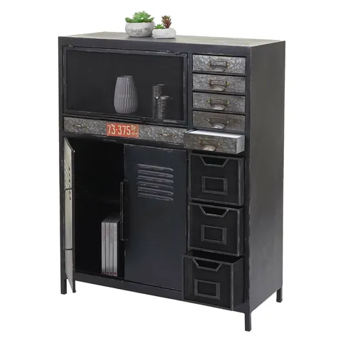 Apothekerschrank HWC-F32 im Industriedesign