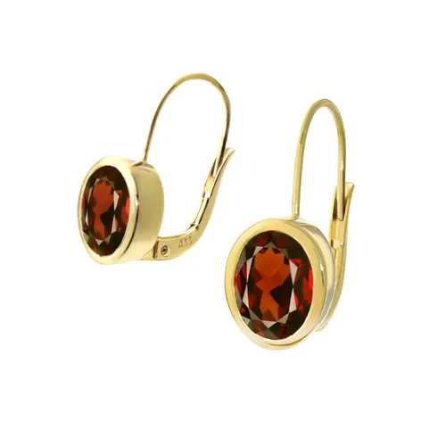 NKlaus Paar Granat Ohrringe 333 8 Karat Gold in rot von NKlaus