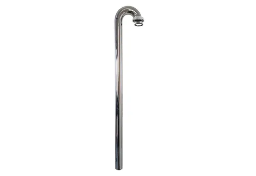 tecuro Siphon Abgangsrohr - Bodenrohr, 680 mm mit 180° Bogen - Sanitärinstallation, langlebiges Material mit Bördelrand für optimale Dichtheit und einfache Montage.