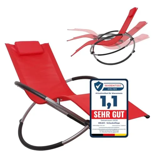Melko Schaukelliege Liegestuhl klappbar 200kg